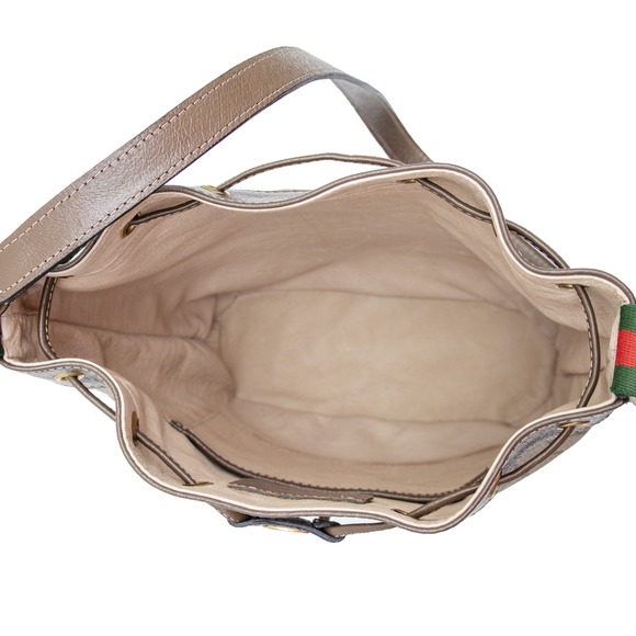 Gucci Ophidia GG Bucket Bag Vintage Web Stripe Leather Trim Crossbody  Bag - Picture 7 of 10